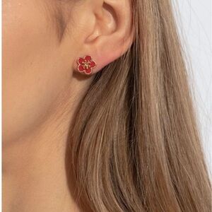 Tory Burch Kira Enamel Flower Stud Earrings